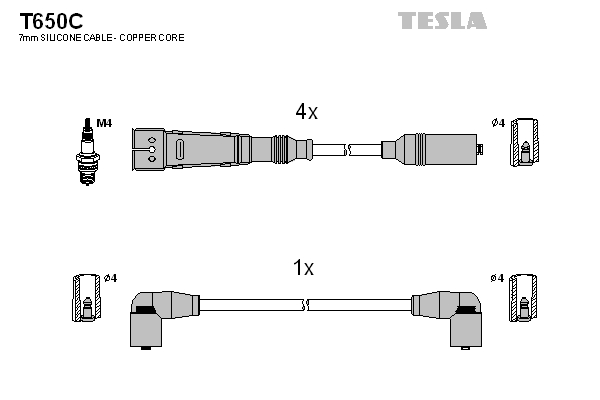 Sada zapaľovacích káblov TESLA