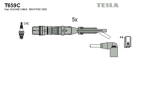 Sada zapaľovacích káblov TESLA