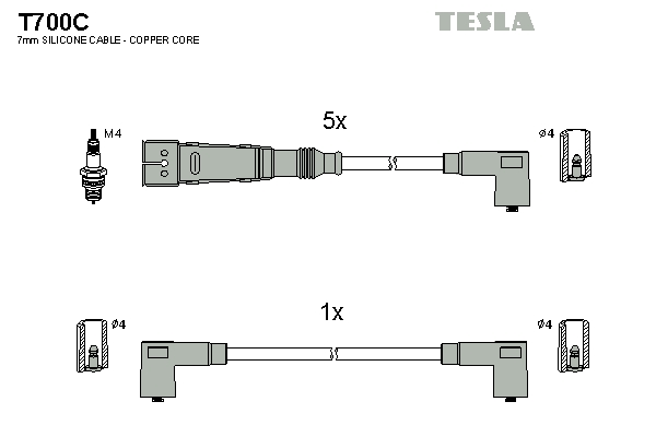 Sada zapaľovacích káblov TESLA