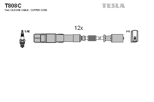 Sada zapaľovacích káblov TESLA