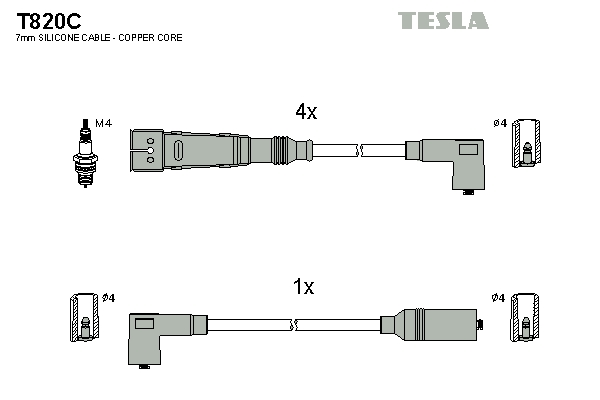 Sada zapaľovacích káblov TESLA