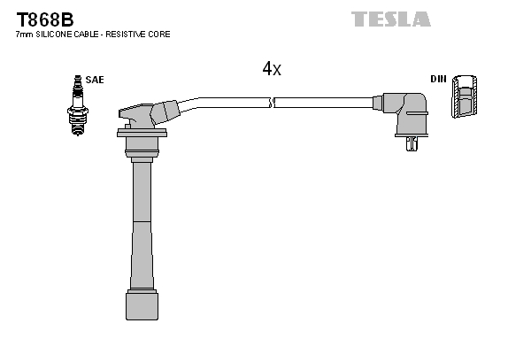 Sada zapaľovacích káblov TESLA