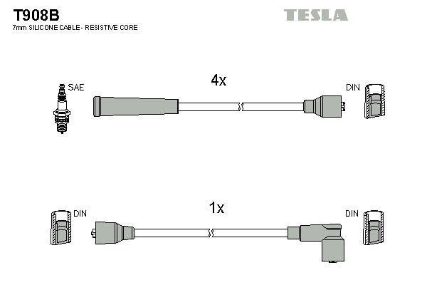 Sada zapaľovacích káblov TESLA