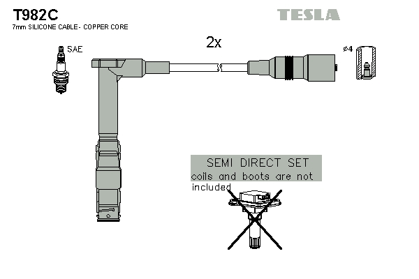 Sada zapaľovacích káblov TESLA