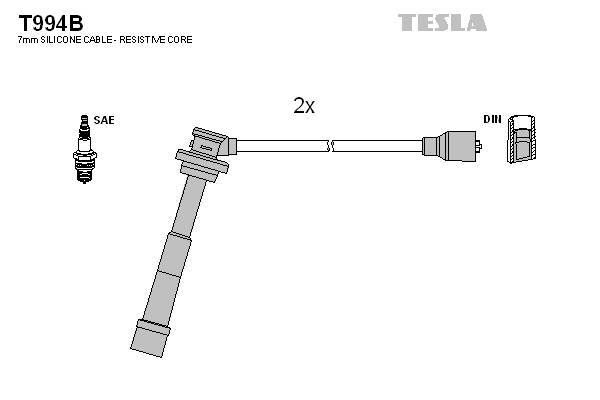 Sada zapaľovacích káblov TESLA