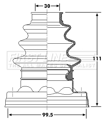 Manżeta hnacieho hriadeľa - opravná sada FIRST LINE