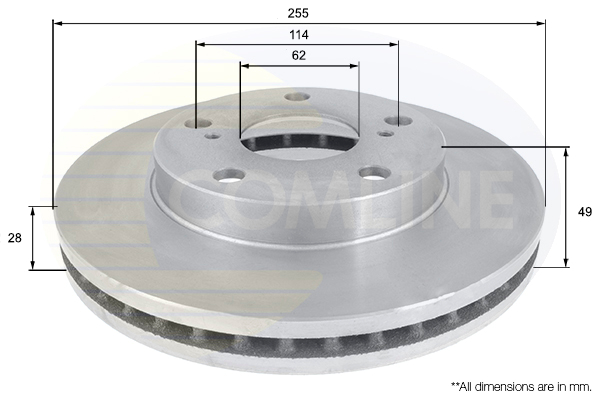 Brzdový kotúč COMLINE