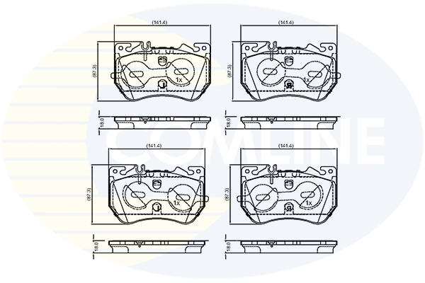 Sada brzdových platničiek kotúčovej brzdy COMLINE