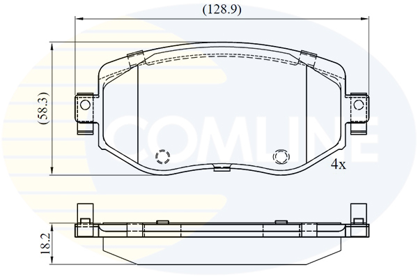 Sada brzdových platničiek kotúčovej brzdy COMLINE