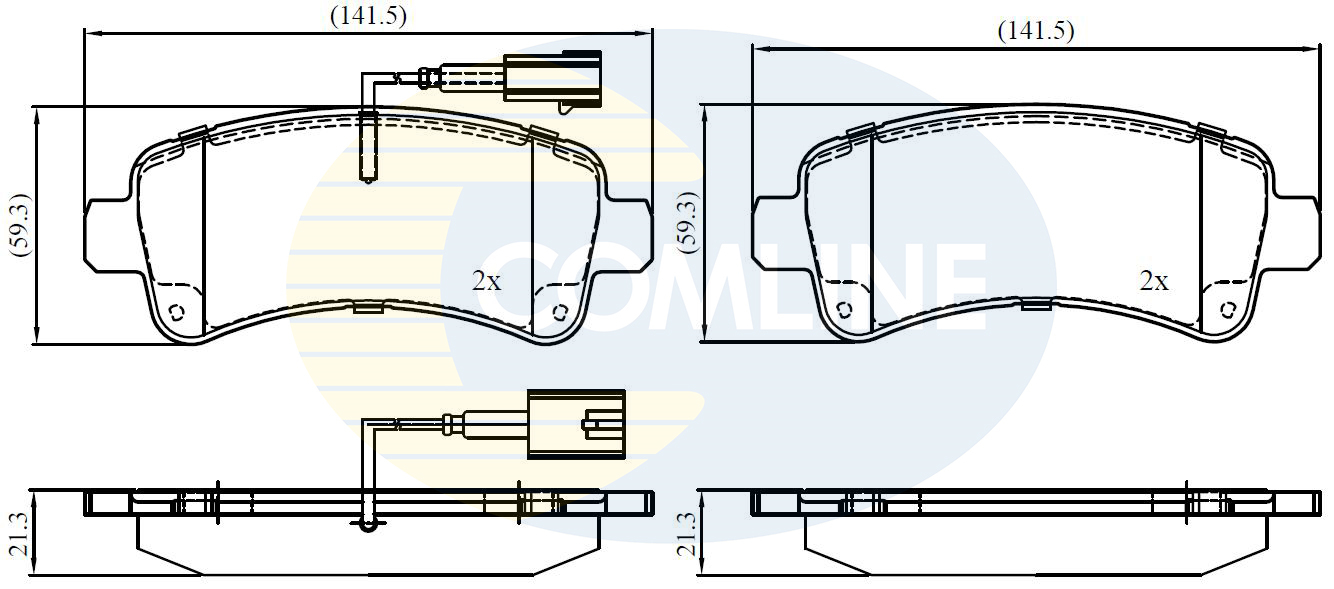Sada brzdových platničiek kotúčovej brzdy COMLINE