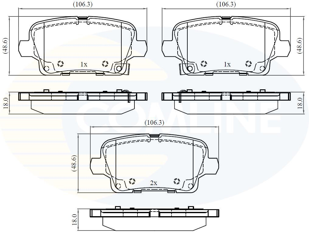 Sada brzdových platničiek kotúčovej brzdy COMLINE