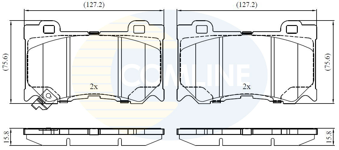 Sada brzdových platničiek kotúčovej brzdy COMLINE