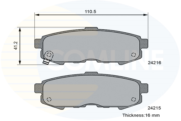 Sada brzdových platničiek kotúčovej brzdy COMLINE