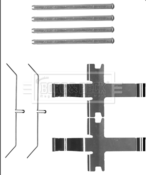 Sada príslużenstva oblożenia kotúčovej brzdy BORG & BECK