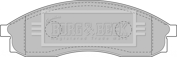 Sada brzdových platničiek kotúčovej brzdy BORG & BECK