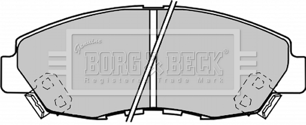 Sada brzdových platničiek kotúčovej brzdy BORG & BECK