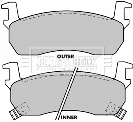 Sada brzdových platničiek kotúčovej brzdy BORG & BECK