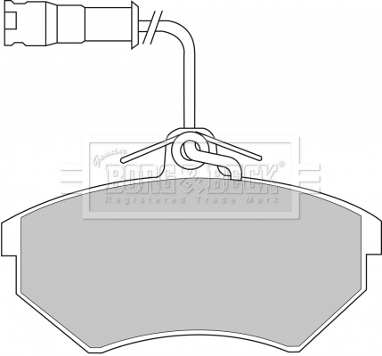 Sada brzdových platničiek kotúčovej brzdy BORG & BECK