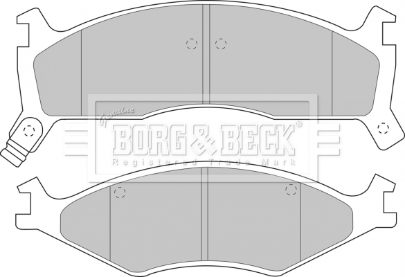 Sada brzdových platničiek kotúčovej brzdy BORG & BECK