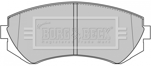 Sada brzdových platničiek kotúčovej brzdy BORG & BECK