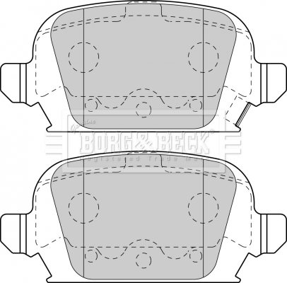 Sada brzdových platničiek kotúčovej brzdy BORG & BECK