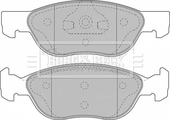 Sada brzdových platničiek kotúčovej brzdy BORG & BECK