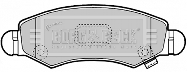 Sada brzdových platničiek kotúčovej brzdy BORG & BECK