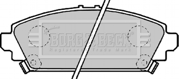 Sada brzdových platničiek kotúčovej brzdy BORG & BECK