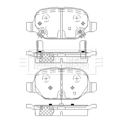 Sada brzdových platničiek kotúčovej brzdy BORG & BECK