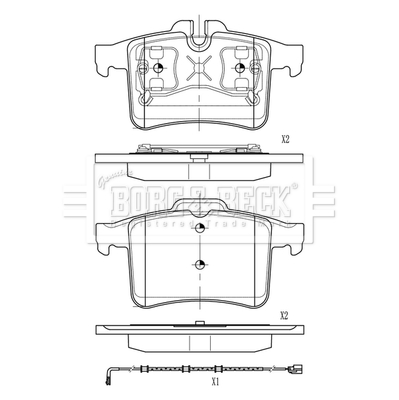 Sada brzdových platničiek kotúčovej brzdy BORG & BECK