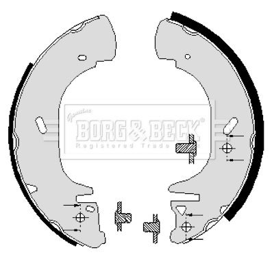 Sada brzdových čeľustí BORG & BECK