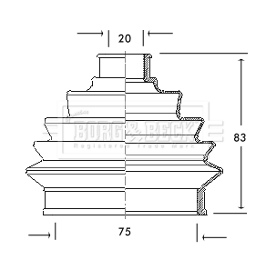 Manżeta hnacieho hriadeľa - opravná sada BORG & BECK