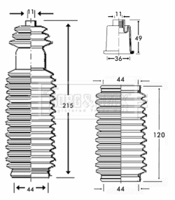 Manżeta riadenia - opravná sada BORG & BECK