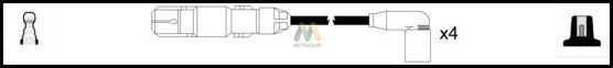 Sada zapaľovacích káblov Motaquip Limited