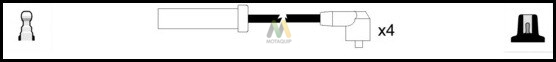 Sada zapaľovacích káblov Motaquip Limited
