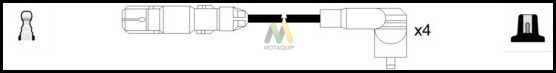 Sada zapaľovacích káblov Motaquip Limited