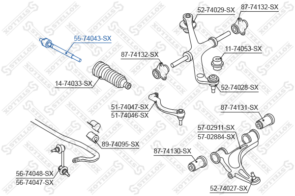 Axiálny čap tiahla riadenia STELLOX