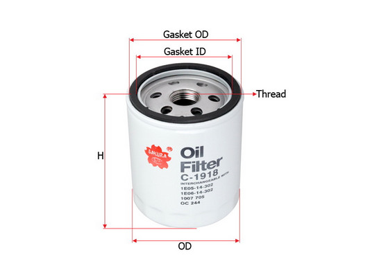 Olejový filter Sakura Automotive