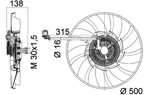 Ventilátor chladenia motora Wilmink B.V.