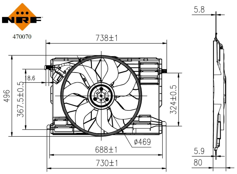 Ventilátor chladenia motora Wilmink B.V.