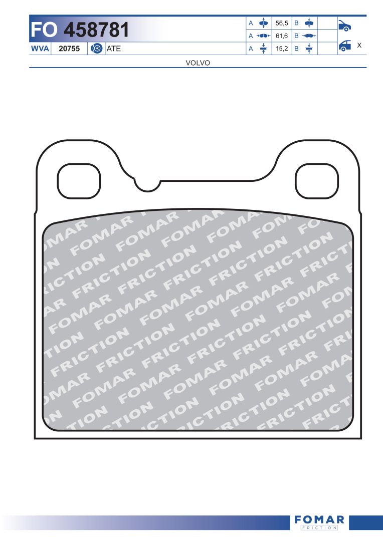 Sada brzdových platničiek kotúčovej brzdy FOMAR Friction