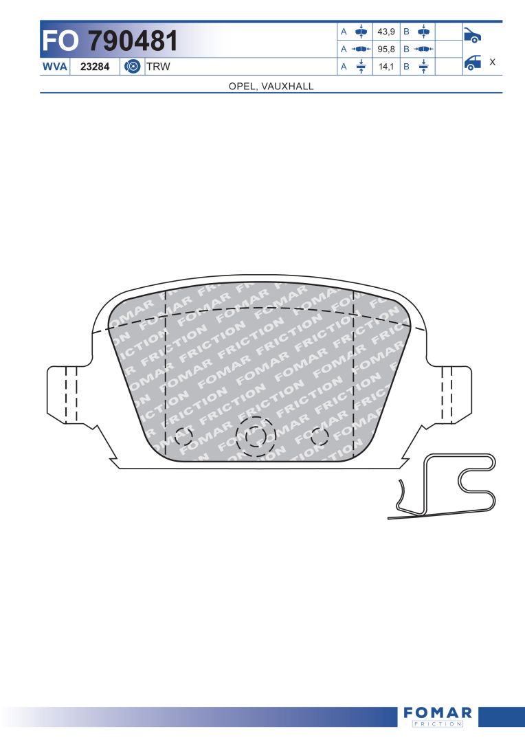 Sada brzdových platničiek kotúčovej brzdy FOMAR Friction