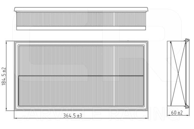 Vzduchový filter CARVILLE, LTD4