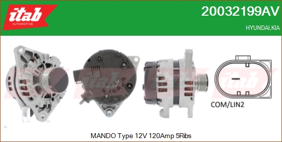 Alternátor ITAB AUTOMOTIVE SRL