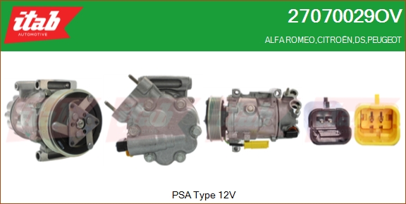 Kompresor klimatizácie ITAB AUTOMOTIVE SRL