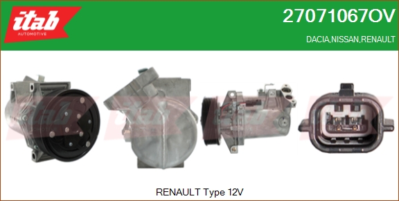 Kompresor klimatizácie ITAB AUTOMOTIVE SRL