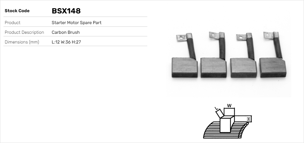 Uhlíkový zberač żtartéra Lucas Elektrik A.Ş.