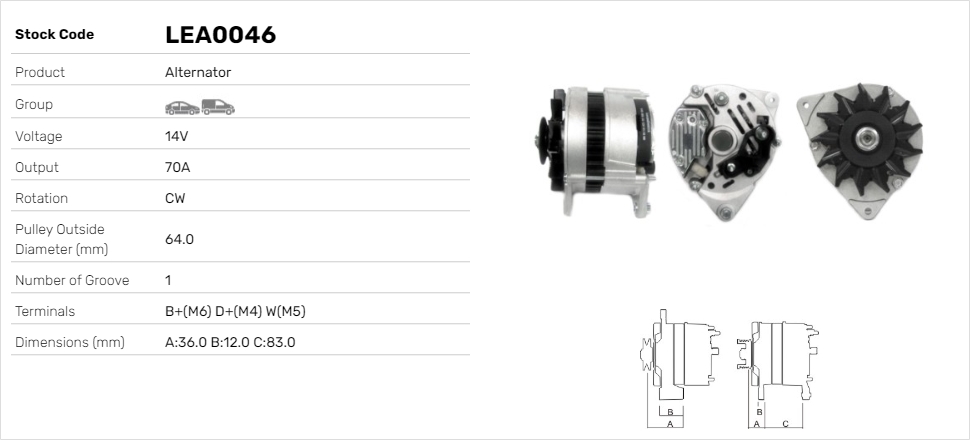 Alternátor Lucas Elektrik A.Ş.