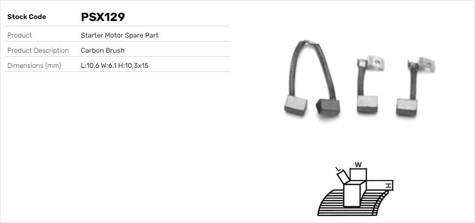 Uhlíkový zberač żtartéra Lucas Elektrik A.Ş.