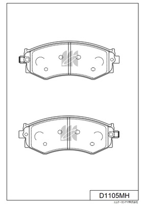 Sada brzdových platničiek kotúčovej brzdy MK KASHIYAMA CORP.